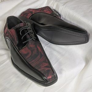 Bolano Designer Swirl Pattern Formal Oxfords 9.5
